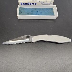Rare Vintage New Condition Spyderco Police C07s C11p Ats-55 Seki City Japan C43p